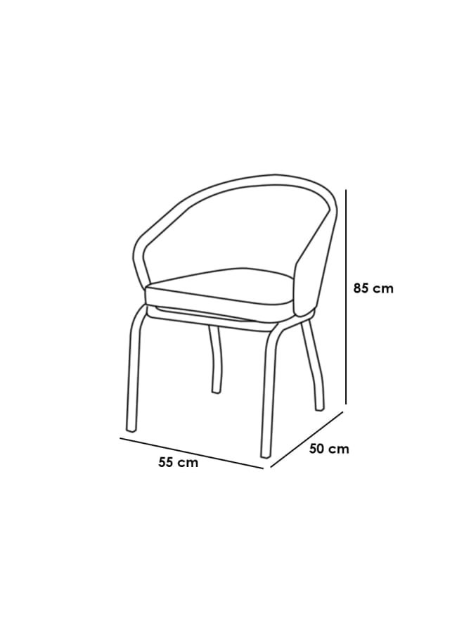 Sampa Rattan Dubar String Outdoor Furniture Set 3 Piece - Beige And White - Image 2